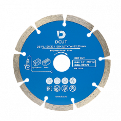 Диск алмазный DCUT DS-PL 125X2.0TX7WX22.23MM